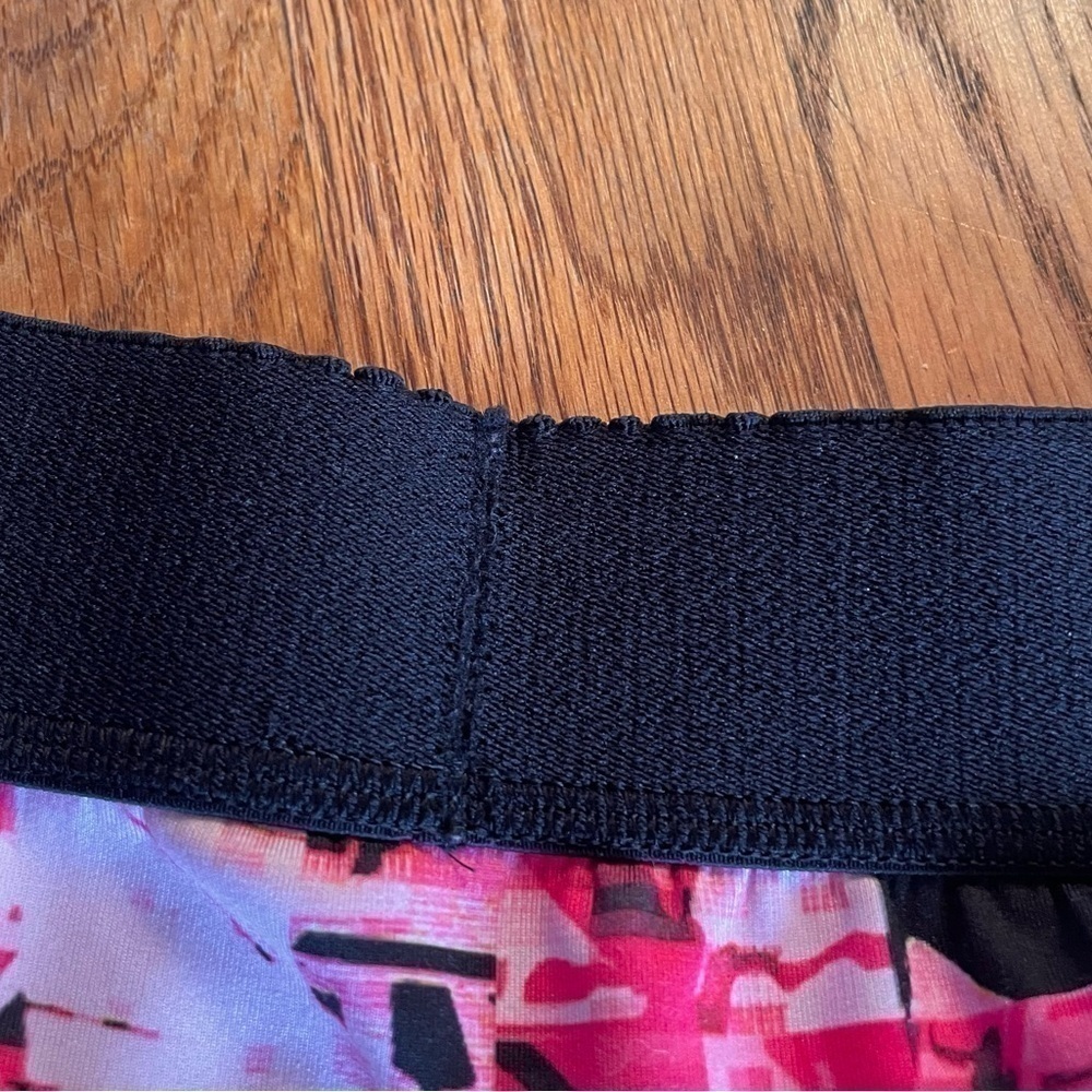 ADIDAS TechFit Printed Capri Leggings Climalite Pink Black Geo Geometric Active - Picture 14 of 14